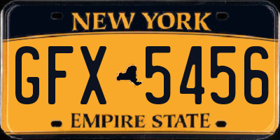 NY license plate GFX5456