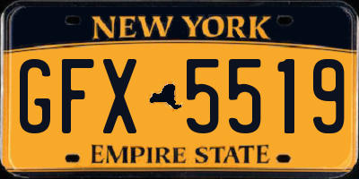 NY license plate GFX5519