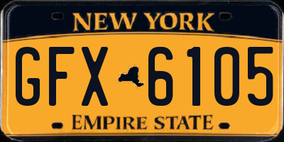 NY license plate GFX6105