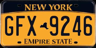 NY license plate GFX9246