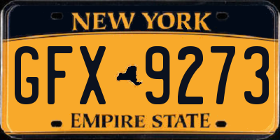 NY license plate GFX9273