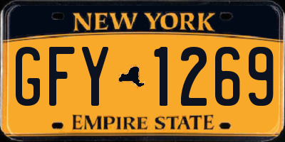 NY license plate GFY1269
