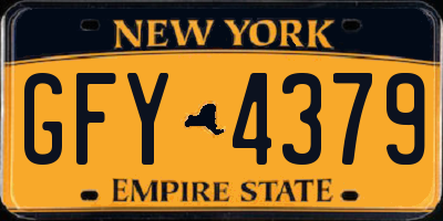 NY license plate GFY4379
