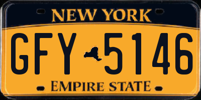 NY license plate GFY5146