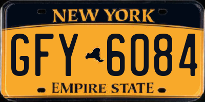 NY license plate GFY6084