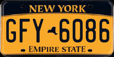 NY license plate GFY6086