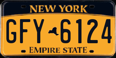 NY license plate GFY6124