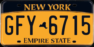 NY license plate GFY6715