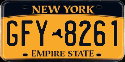 NY license plate GFY8261