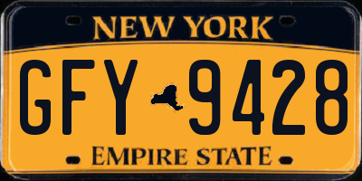 NY license plate GFY9428