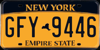 NY license plate GFY9446