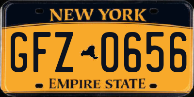 NY license plate GFZ0656