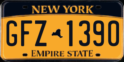 NY license plate GFZ1390