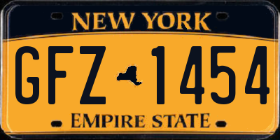 NY license plate GFZ1454