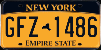 NY license plate GFZ1486