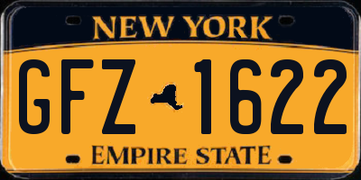 NY license plate GFZ1622