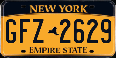 NY license plate GFZ2629
