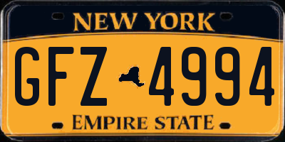 NY license plate GFZ4994