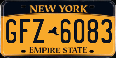 NY license plate GFZ6083
