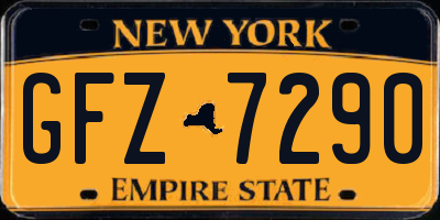 NY license plate GFZ7290