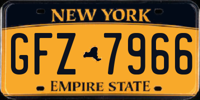 NY license plate GFZ7966