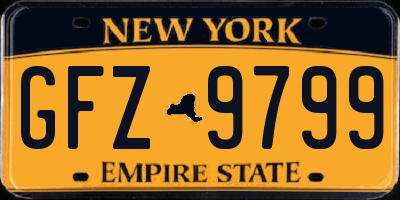 NY license plate GFZ9799