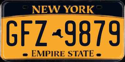 NY license plate GFZ9879