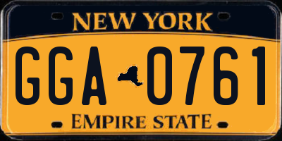 NY license plate GGA0761