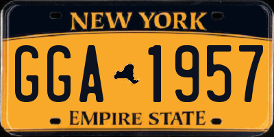 NY license plate GGA1957