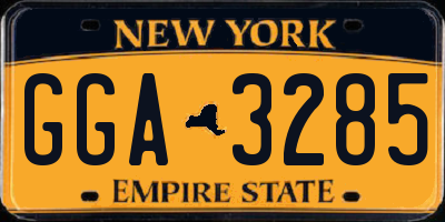 NY license plate GGA3285