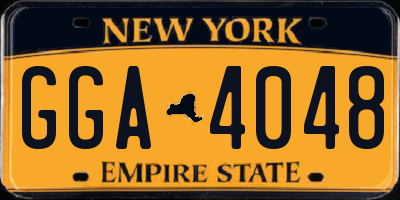 NY license plate GGA4048