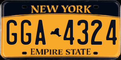 NY license plate GGA4324