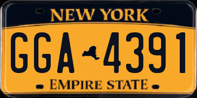 NY license plate GGA4391