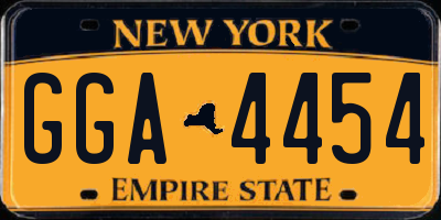 NY license plate GGA4454