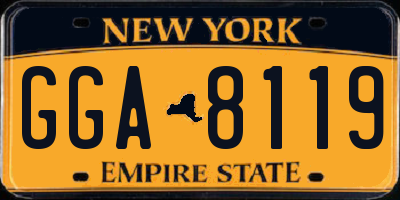 NY license plate GGA8119