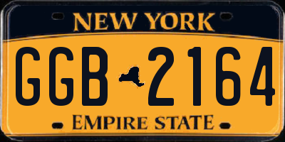 NY license plate GGB2164