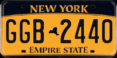 NY license plate GGB2440
