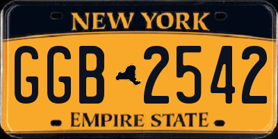 NY license plate GGB2542