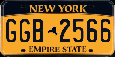 NY license plate GGB2566