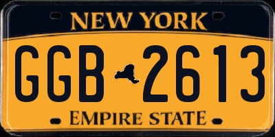 NY license plate GGB2613