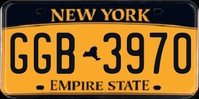 NY license plate GGB3970