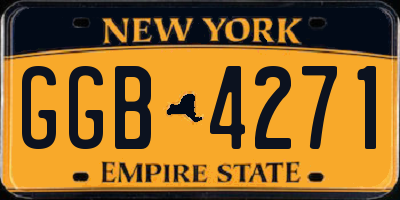 NY license plate GGB4271