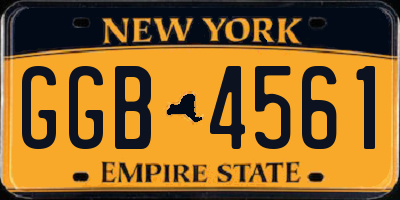 NY license plate GGB4561