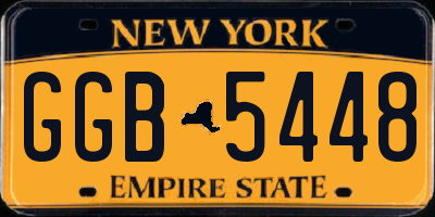 NY license plate GGB5448