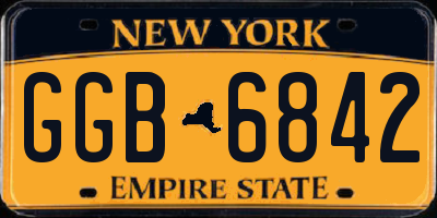 NY license plate GGB6842