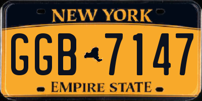 NY license plate GGB7147