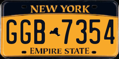 NY license plate GGB7354