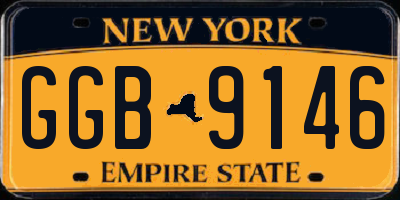 NY license plate GGB9146