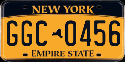 NY license plate GGC0456