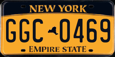 NY license plate GGC0469